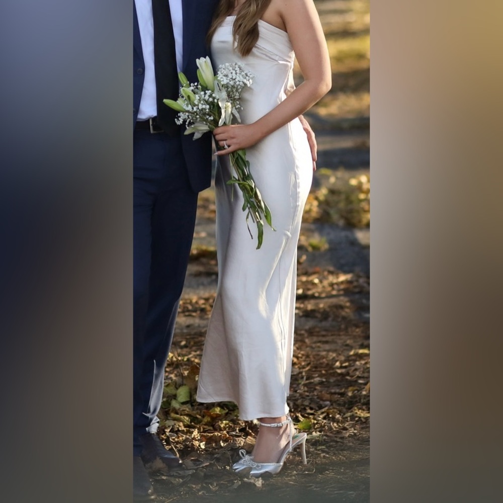 Champagne silk dress